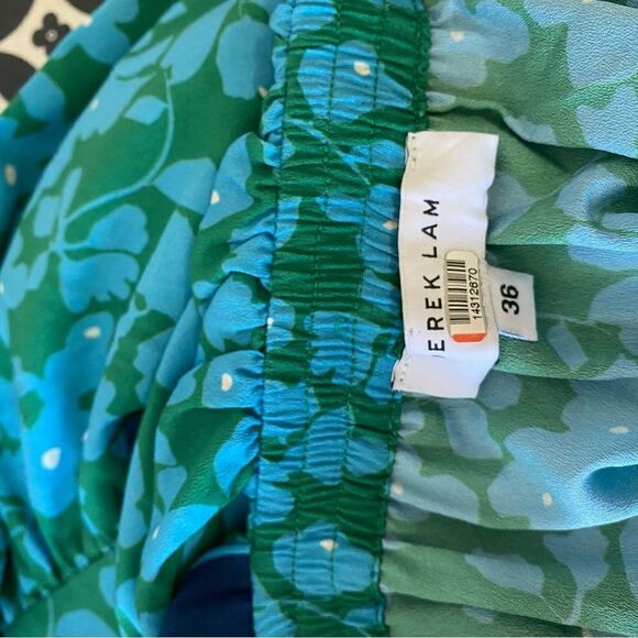 Derek Lam Collective Floral Popover Midi Dress - Picture 4 of 7